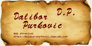 Dalibor Purković vizit kartica